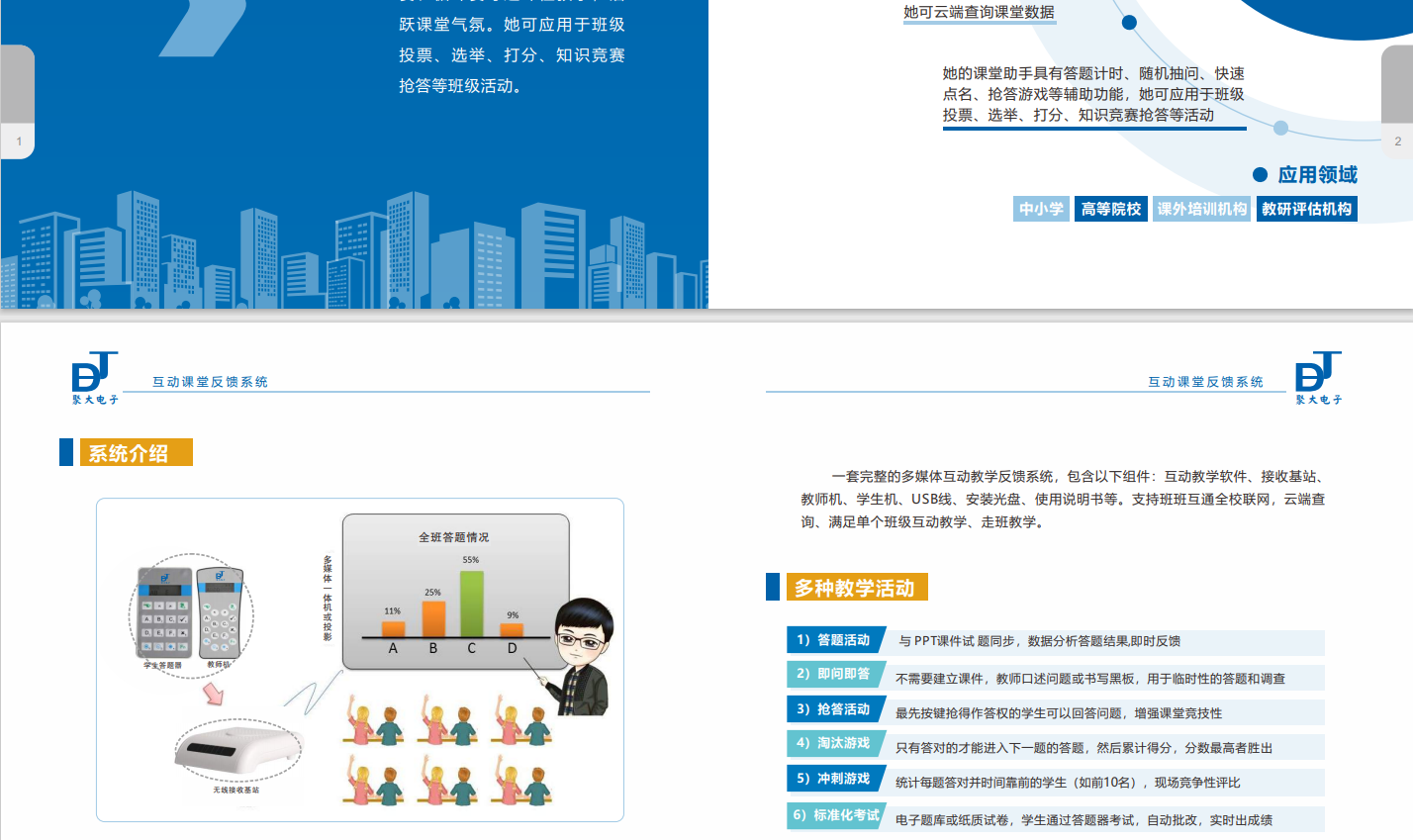 长沙聚大电子科技有限公司|抢答器|答题器|互动课堂反馈系统